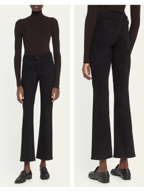 L'Agence Oriana High-Rise Straight Jeans Size 27 Noir Black Size 27